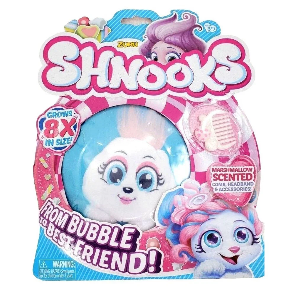 Shnooks Stuffed Mello Soft Plush Toy Marshmallow Scented Fluffy Hair Dead Stock
